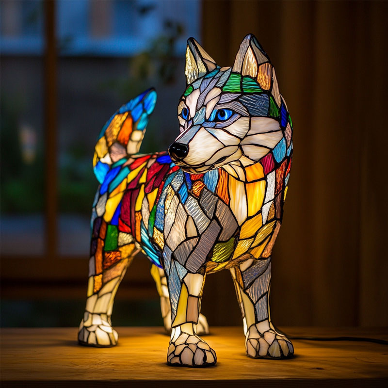 Husky Art Lamp