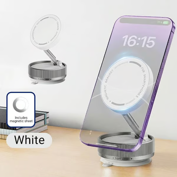 One-Step Lock Magnetic Vacuum Phone Mount
