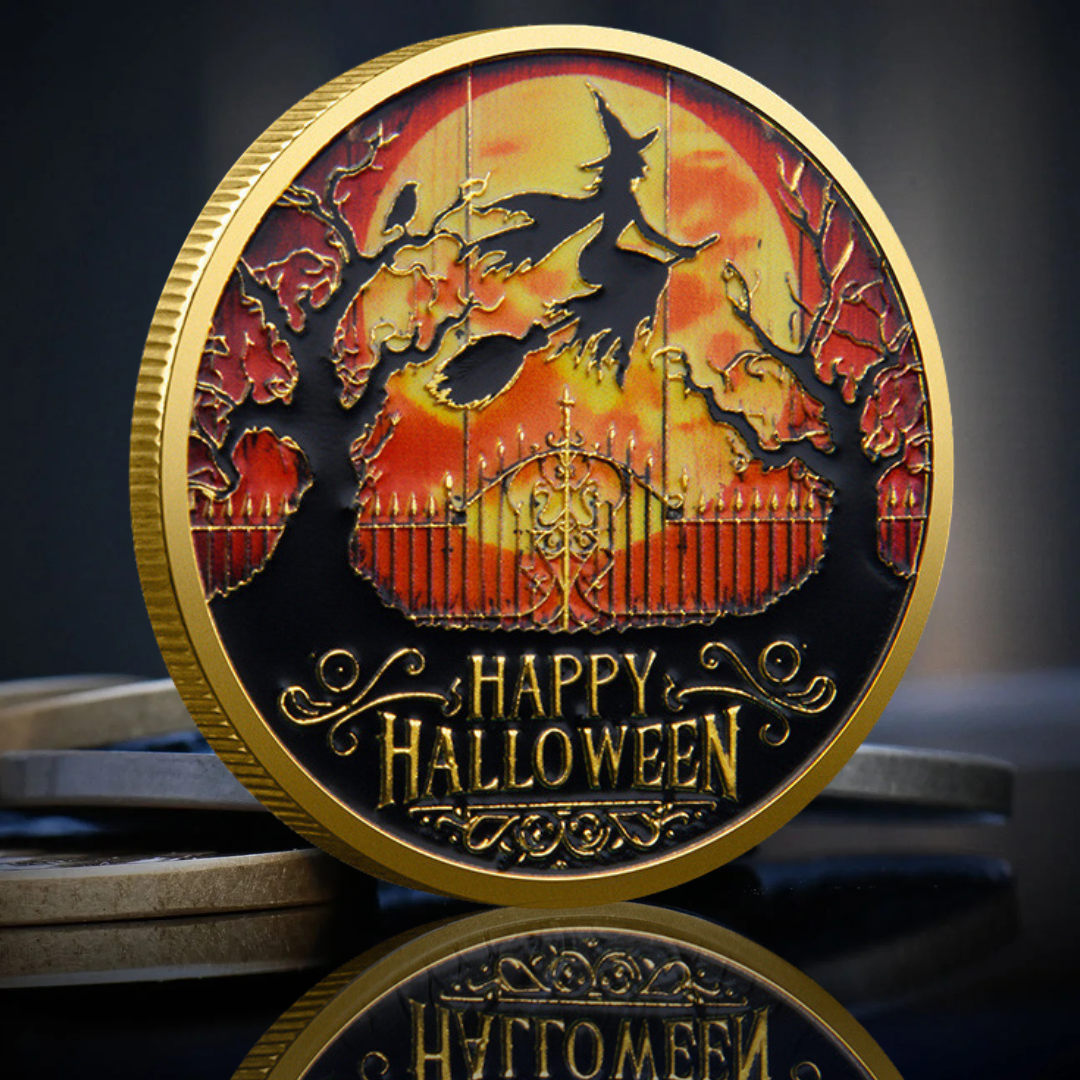 Limited Edition Happy Halloween Witch Pumpkin Challenge Coin Collectible Souvenir