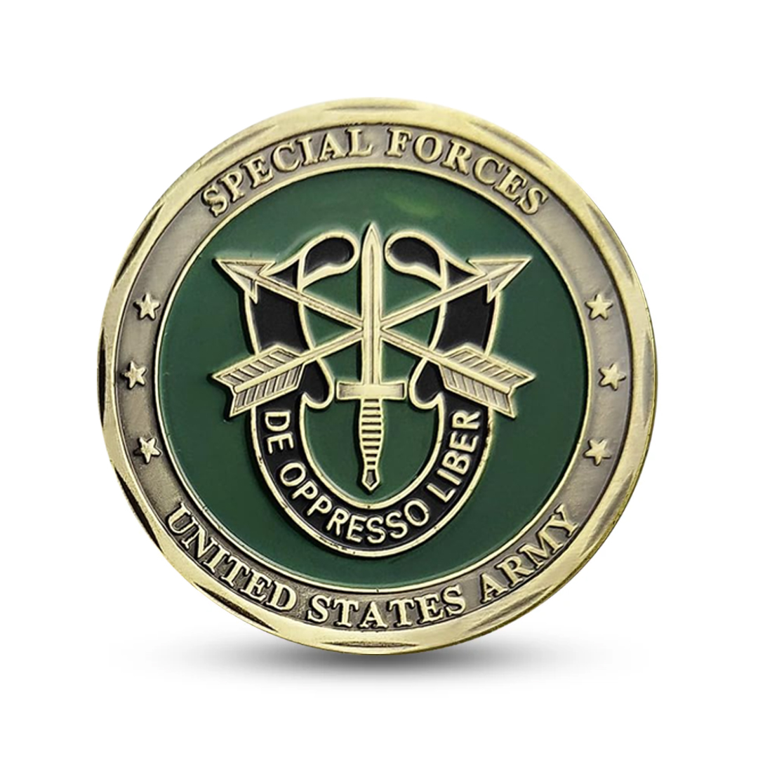  US Army Liberate From Oppression Special Forces Green Beret Challenge Coin