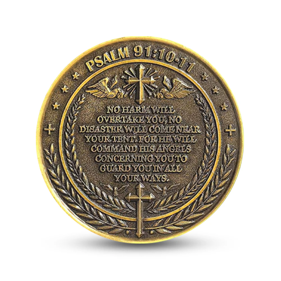 The Archangel Michael Watches Over Us Challenge Coin