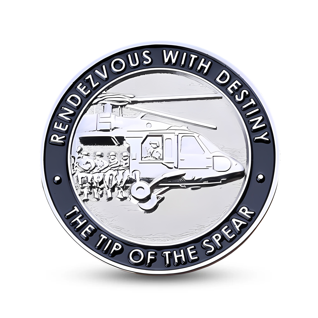Antique Silver 101st Airborne Challenge Coin