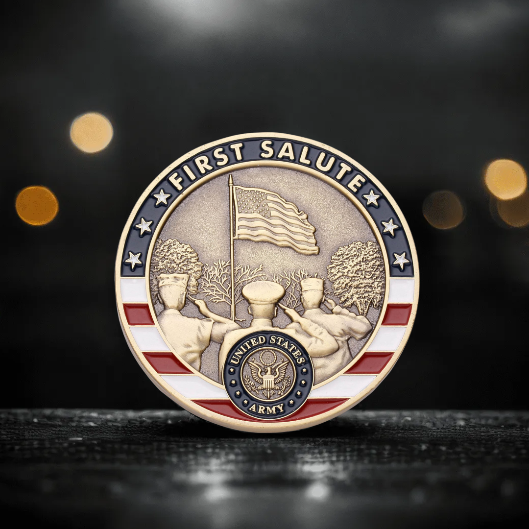 Army First Salute Challenge Coin