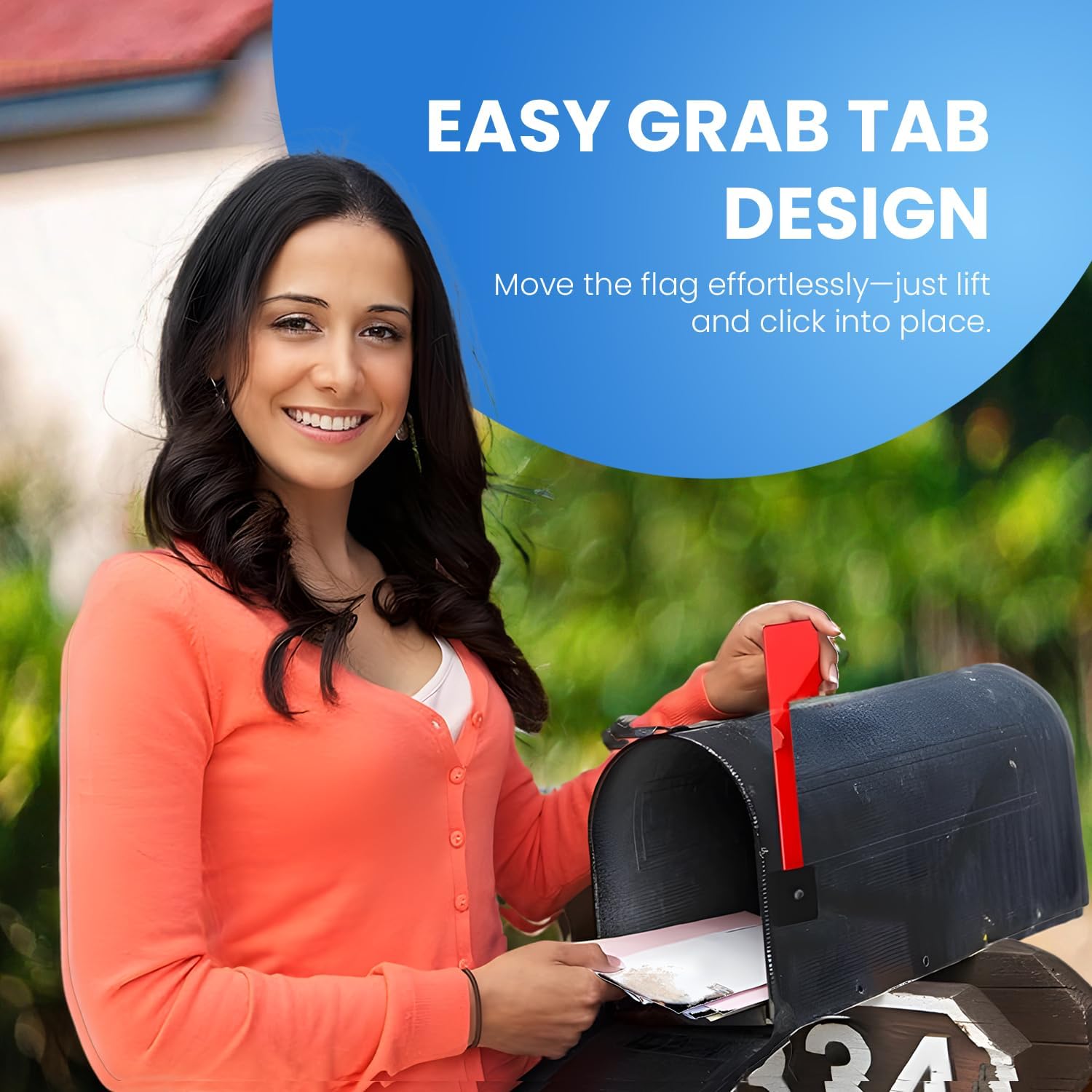 No Tools Needed Waterproof Sturdy Mailbox Flag Replacement for Post Mount Mailboxes