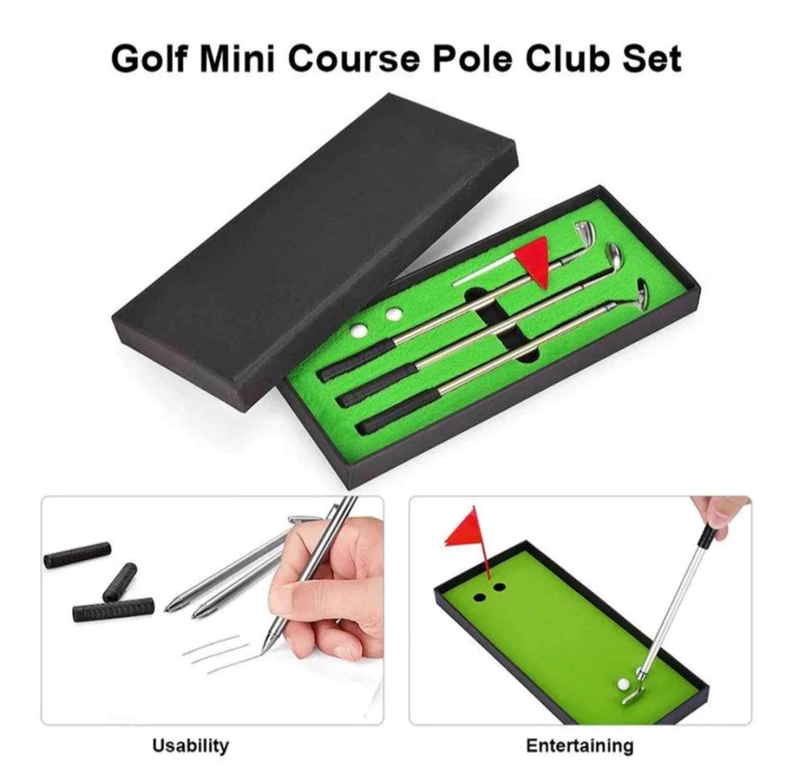 Funny gift Mini Desktop Golf Pen Set