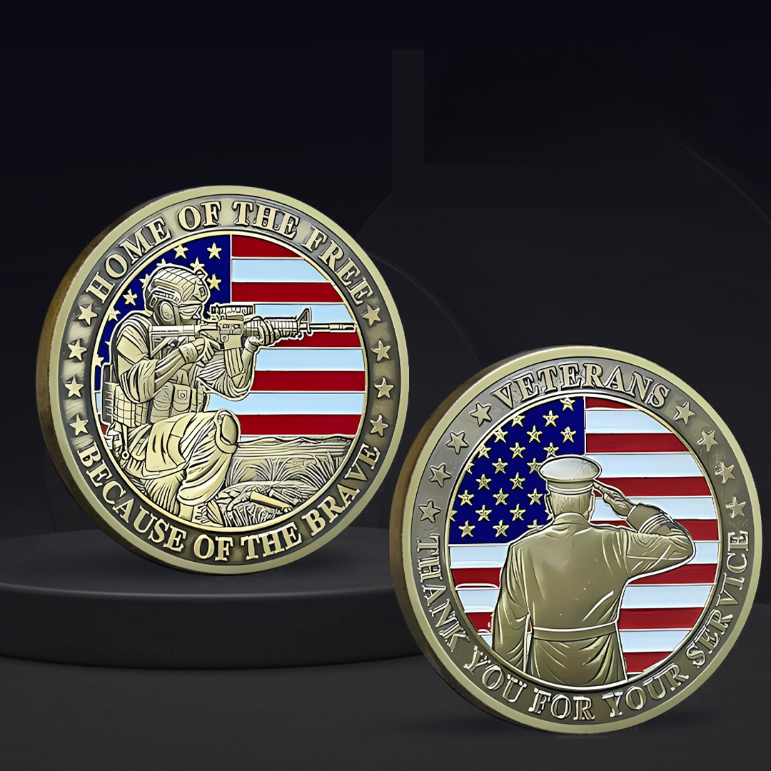 Patriotic Military Challenge Coin