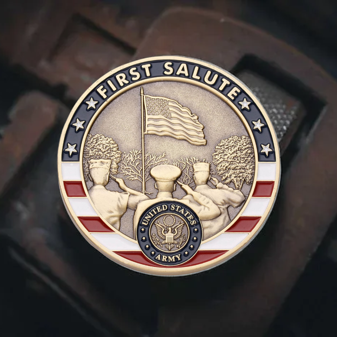 Army First Salute Challenge Coin