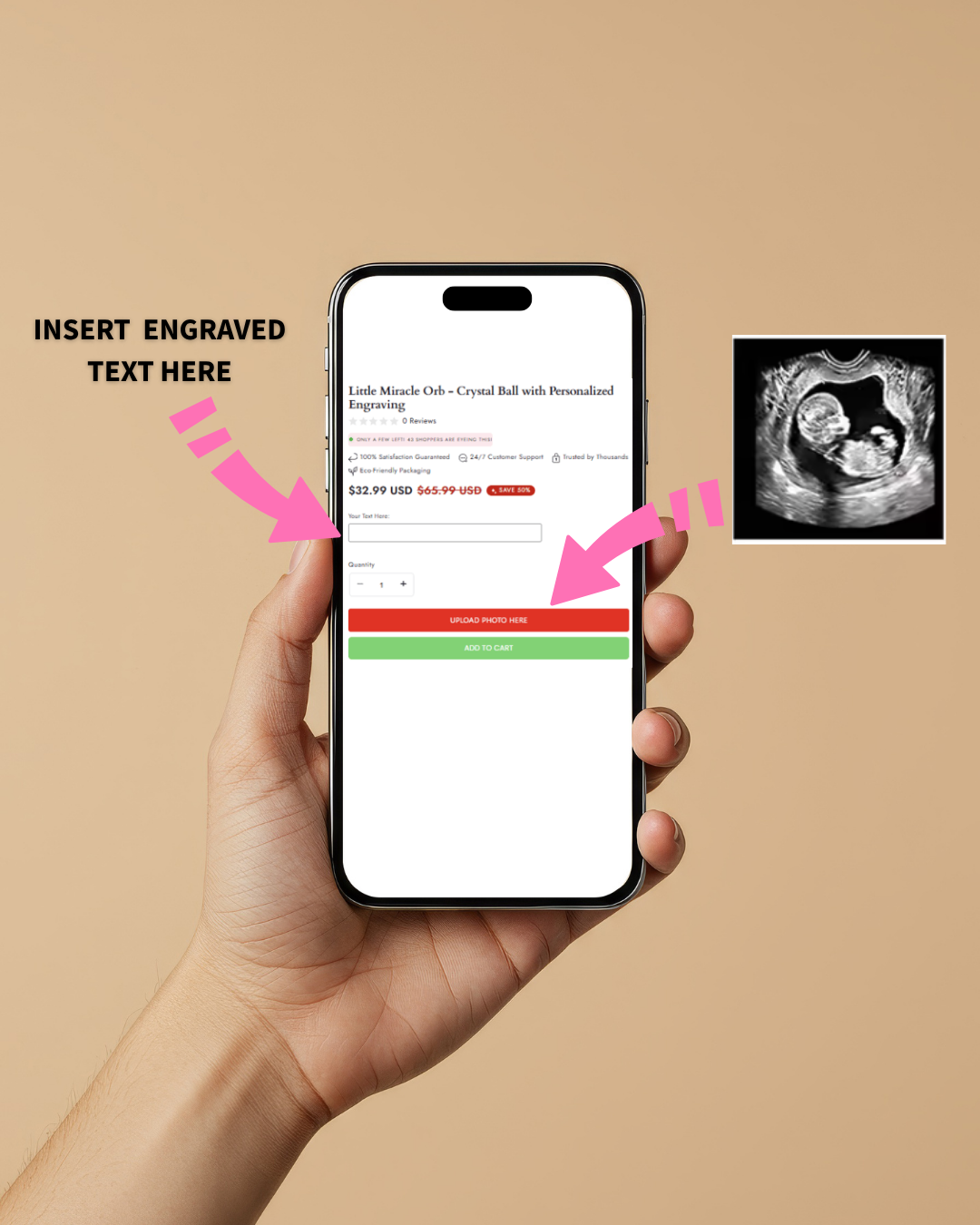 Little Miracle Orb - Crystal Ball with Personalized Engraving