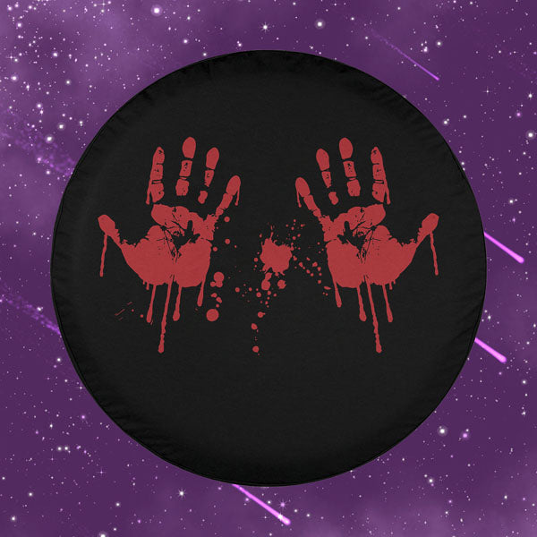 Halloween Bloody Hands Spare Tire Cover For Jeep & Bronco