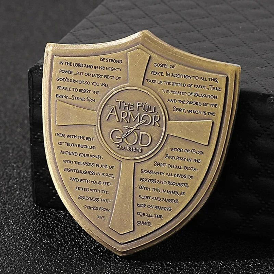 Armor of God American Knight Shield Shape Medals Bronze Coins Souvenir