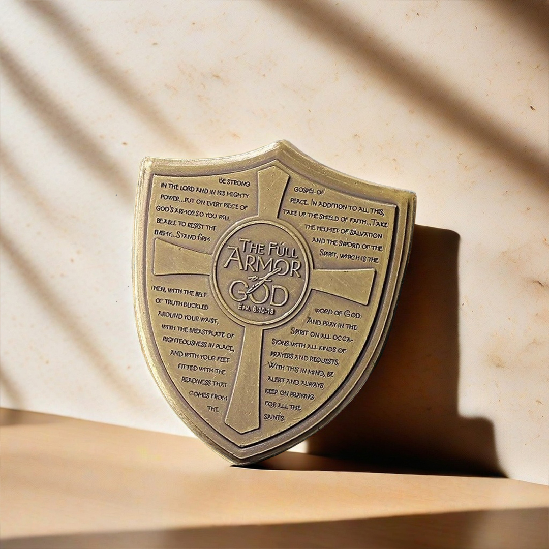 Armor of God American Knight Shield Shape Medals Bronze Coins Souvenir