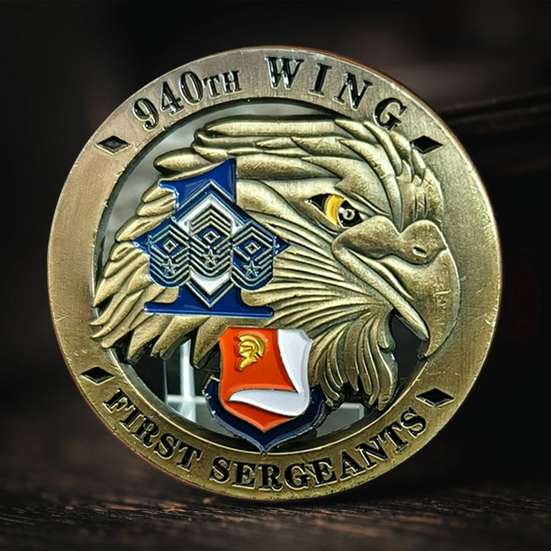 U.S. Air Force 940th Wing First Sergeants Military Veteran Challenge Coin