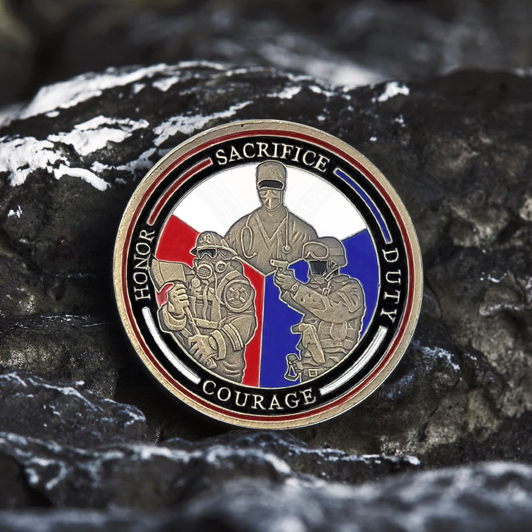 First Responders Challenge Coin Police, Firefighter and EMS
