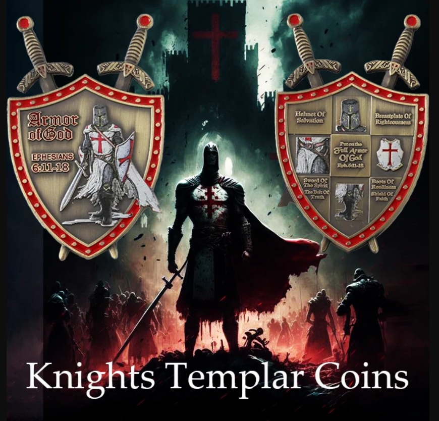 Knights Templar Armor of God Challenge Coin