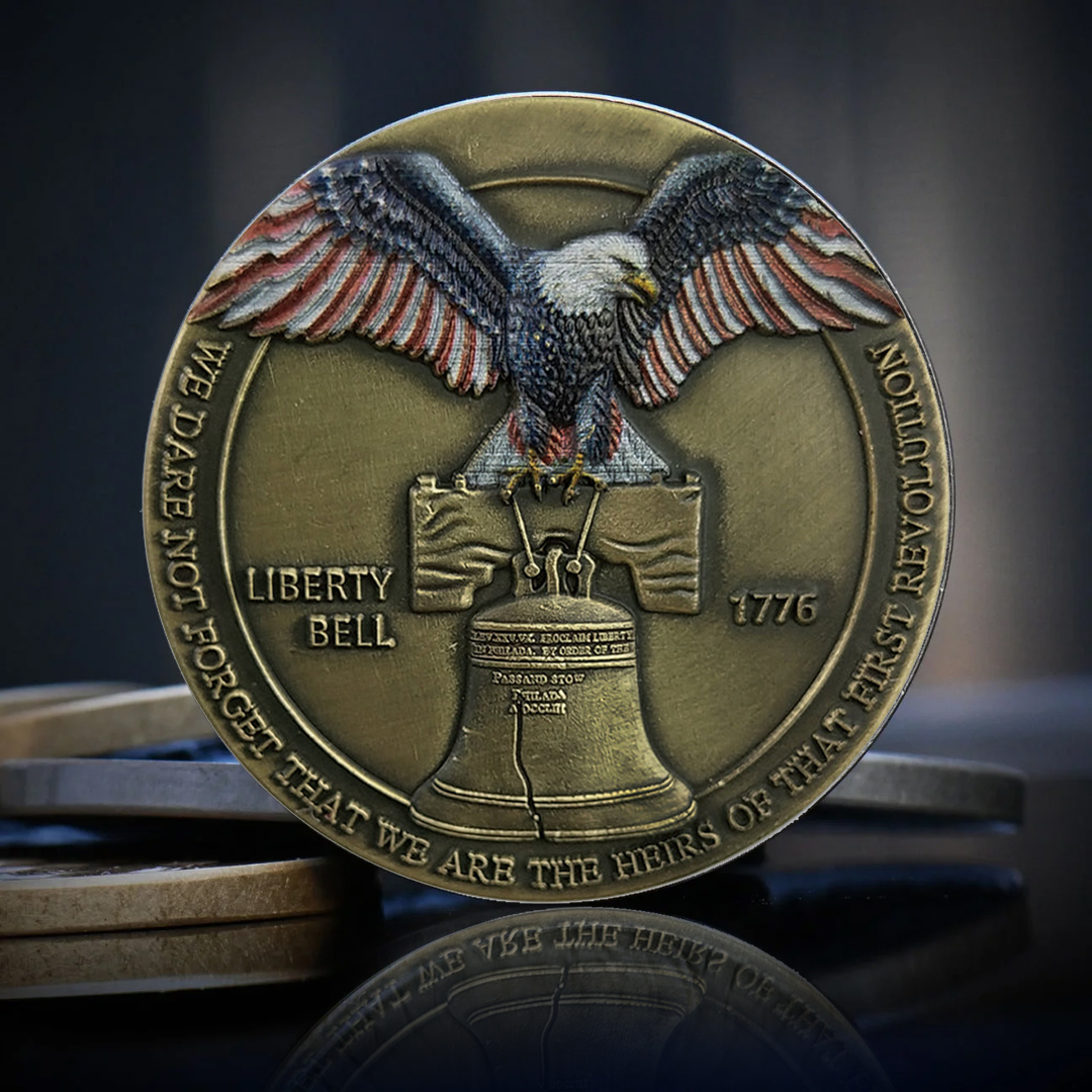 1776 American Kennedy Liberty Bell Challenge Coin