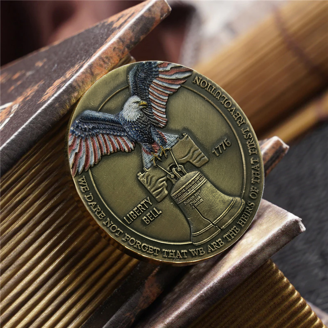 1776 American Kennedy Liberty Bell Challenge Coin