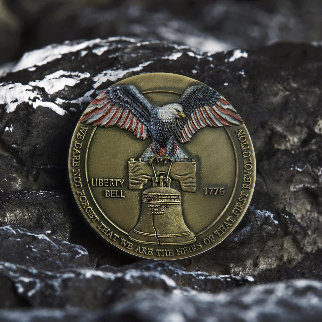 1776 American Kennedy Liberty Bell Challenge Coin