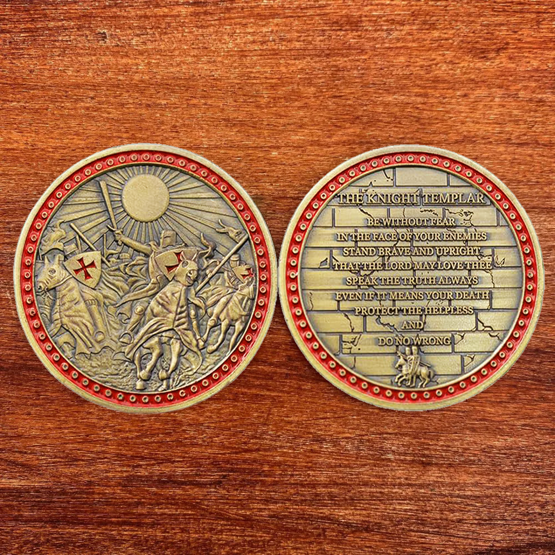 The Knights Templar Challenge Coin Armor of God Coin