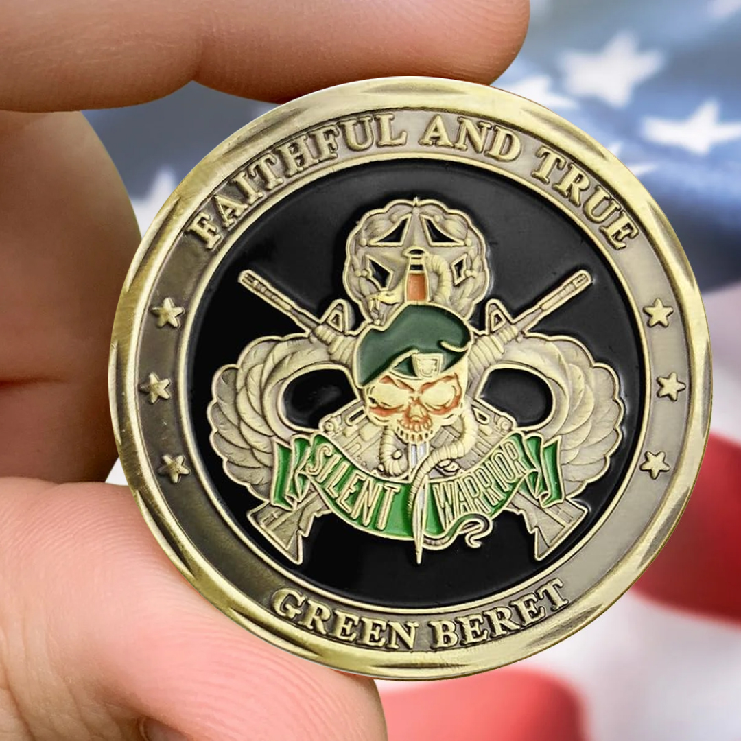  US Army Liberate From Oppression Special Forces Green Beret Challenge Coin