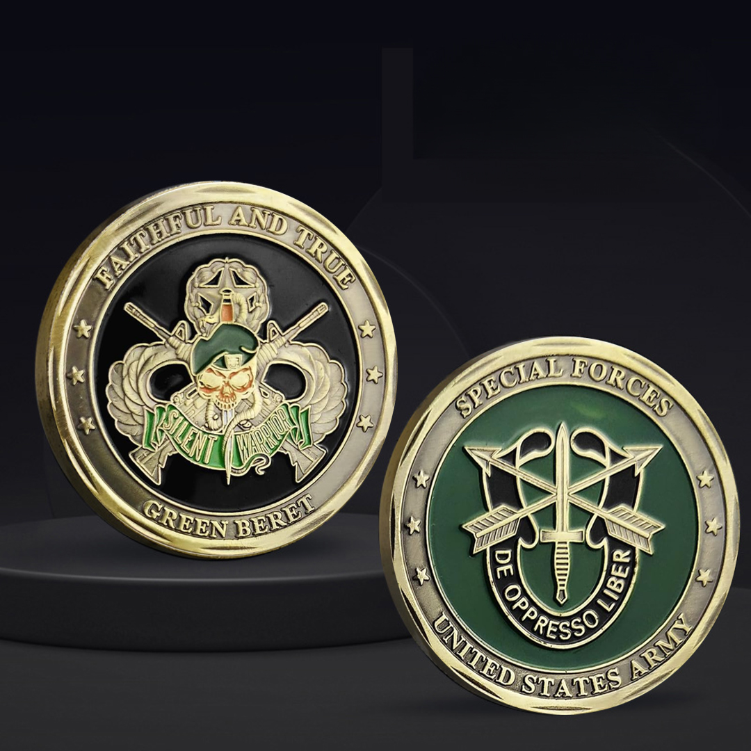  US Army Liberate From Oppression Special Forces Green Beret Challenge Coin