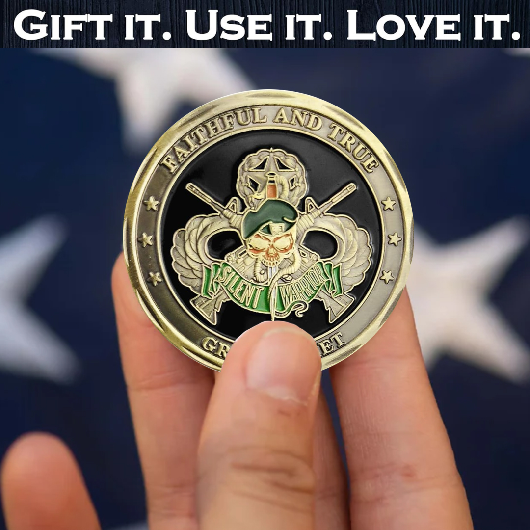  US Army Liberate From Oppression Special Forces Green Beret Challenge Coin
