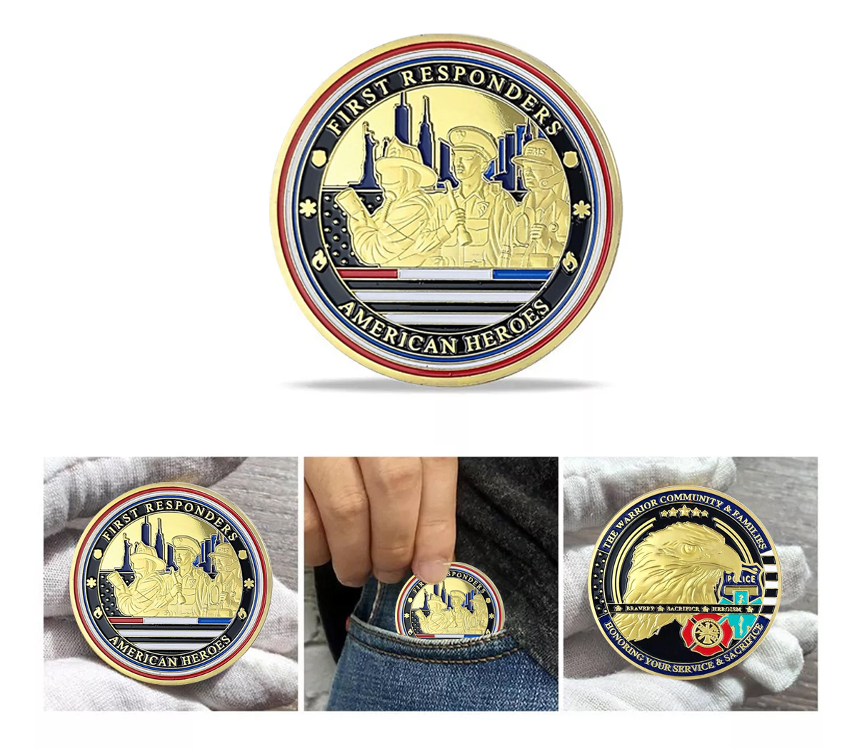 Pièce De Défi Personnalisée Pour Les Premiers Intervenants