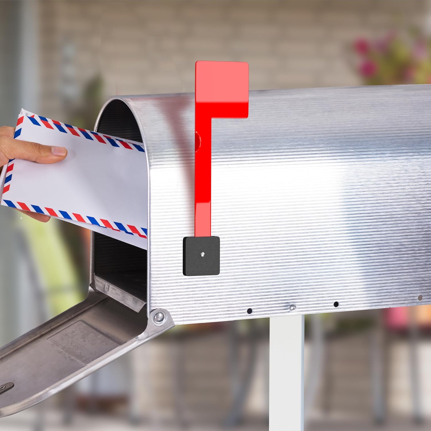 No Tools Needed Waterproof Sturdy Mailbox Flag Replacement for Post Mount Mailboxes