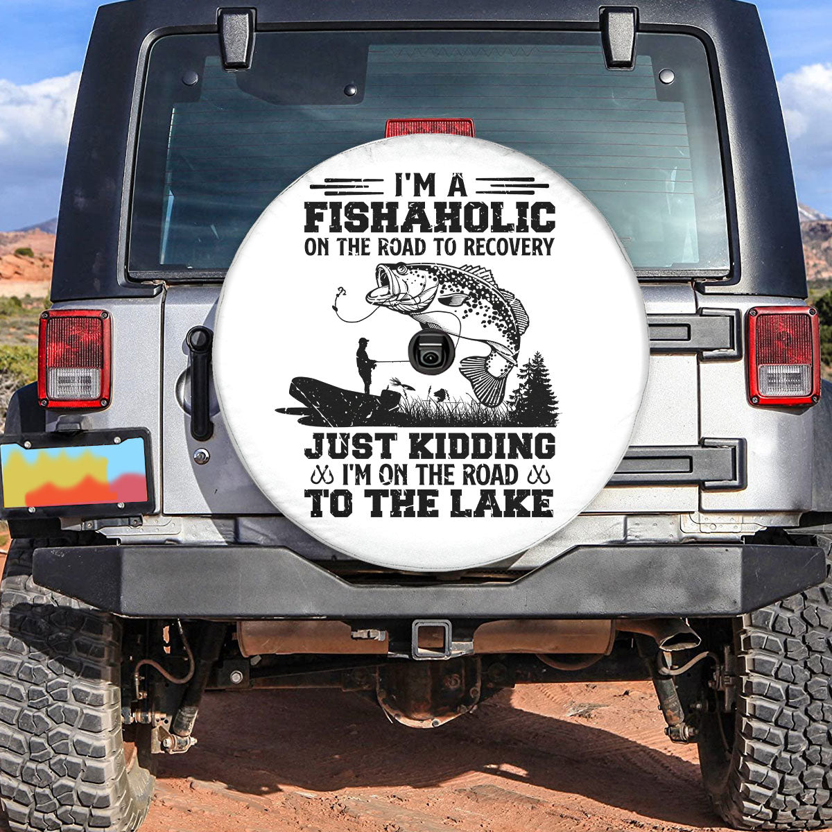 I'm A Fishaholic, Fishing Dad Gift, Tire Cover For Car, Waterproof Wheel Cover