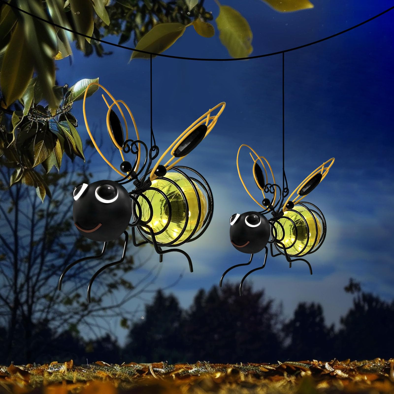 Solar Bee Hanging Garden Lights – Outdoor Decor