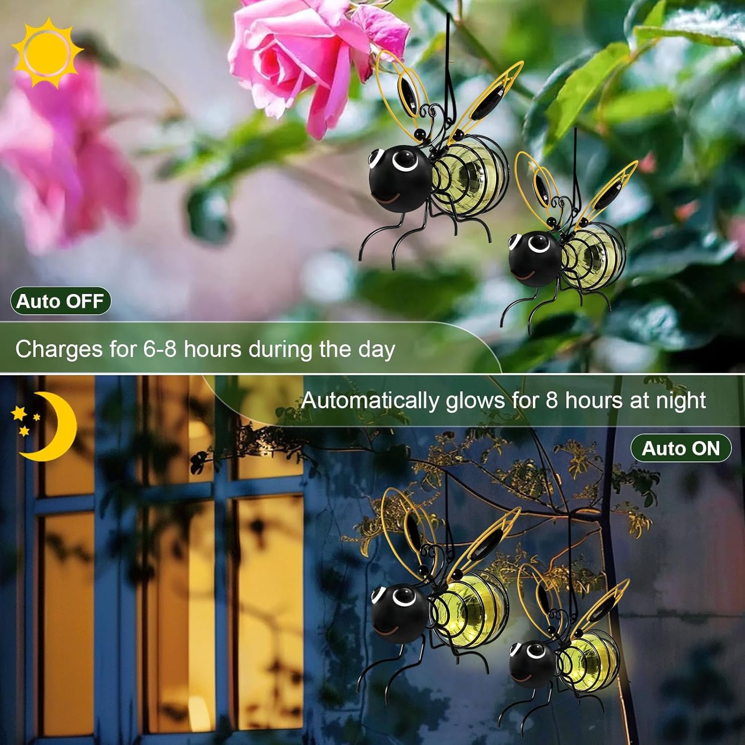 Solar Bee Hanging Garden Lights – Outdoor Decor