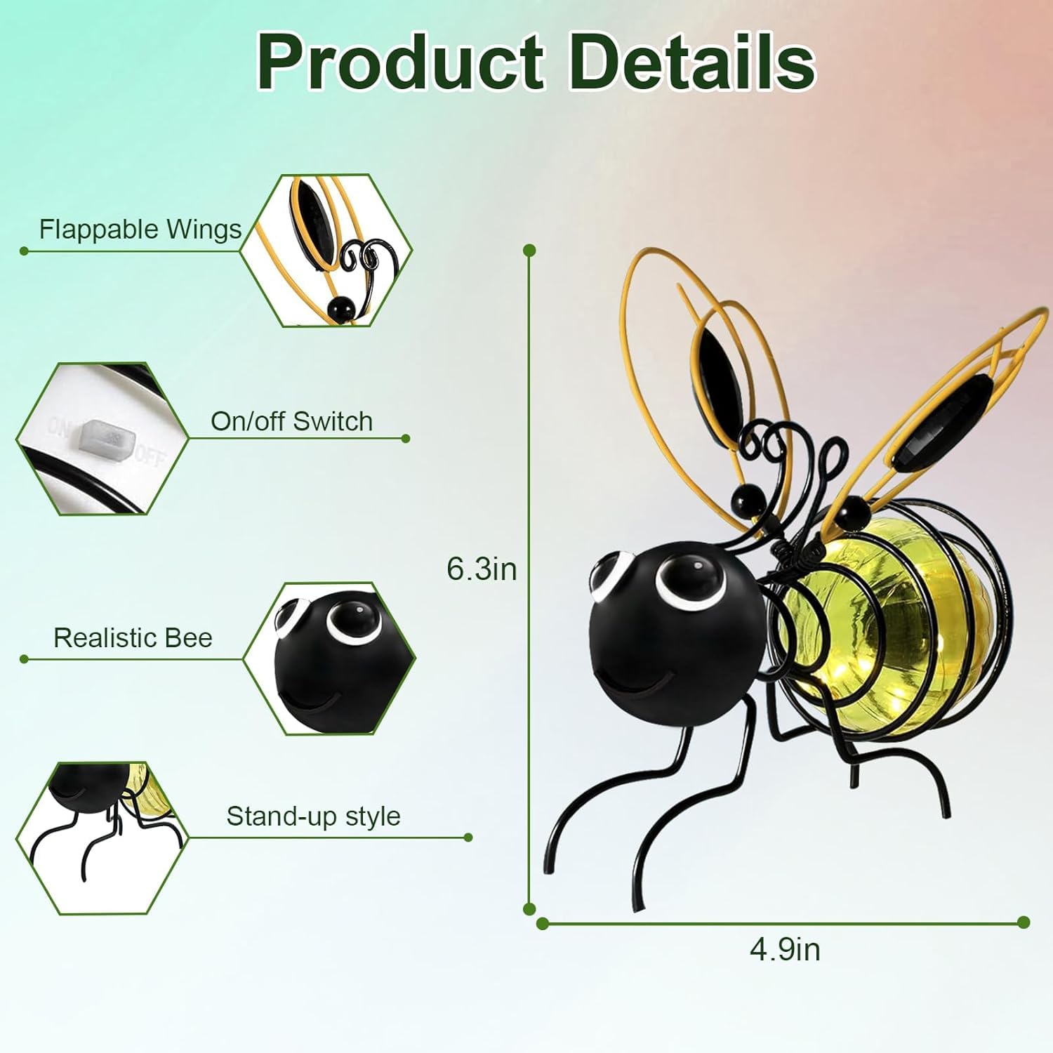Solar Bee Hanging Garden Lights – Outdoor Decor