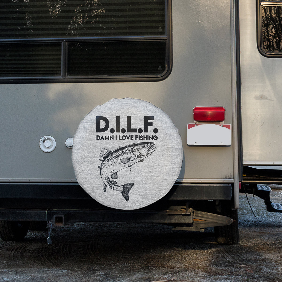 Fishing Spare Tire Cover, Damn I Love Fishing, Fishing Accessory, Fisherman Gift, Fishing Car Accessories