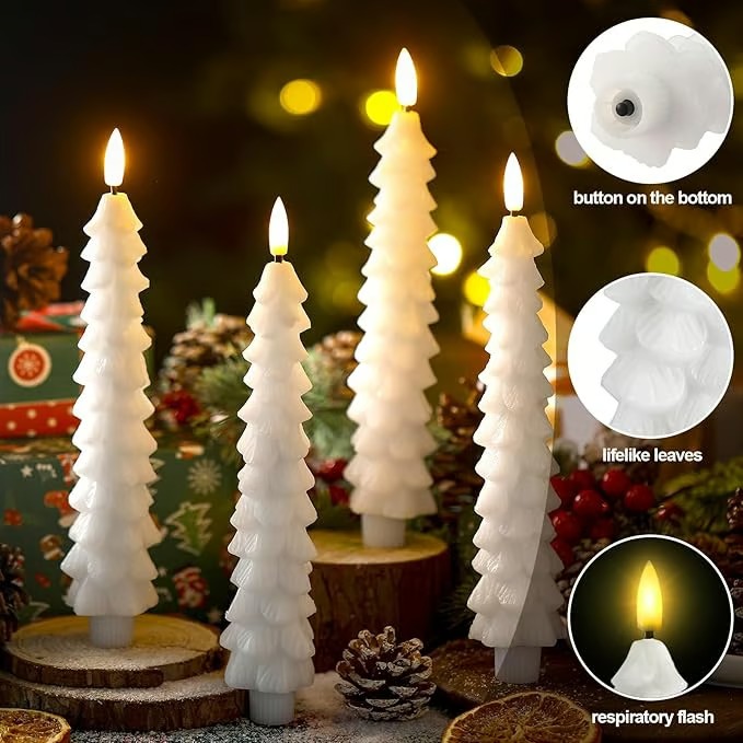 Funtery Flameless Taper Candles 🕯