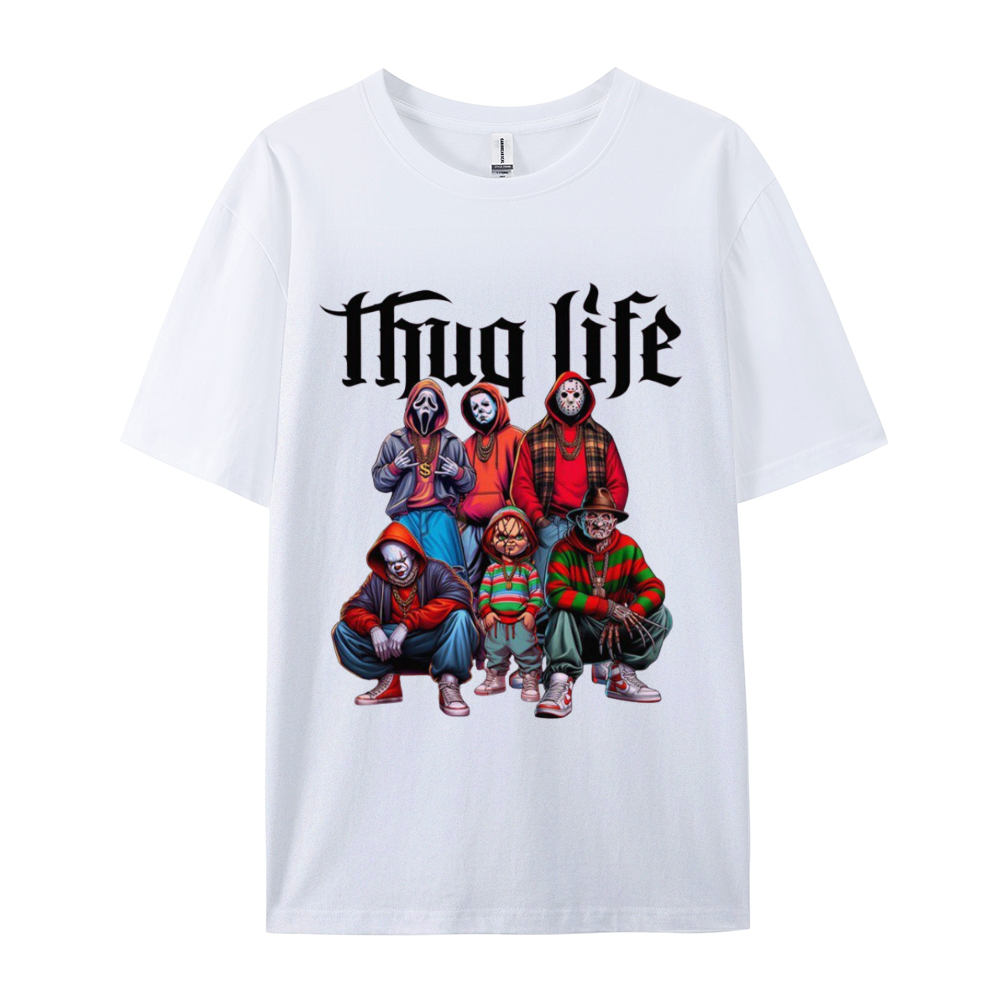 Thug Life Horror Movies Characters T-shirt