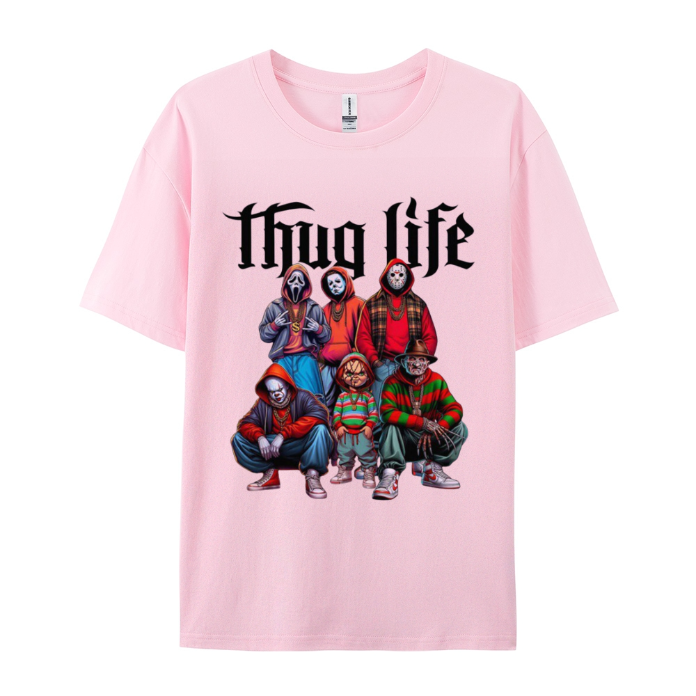 Thug Life Horror Movies Characters T-shirt