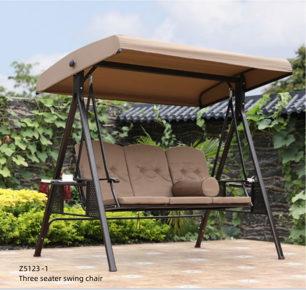 Customized outdoor furniture, courtyard hanging chairs, swings, luxury outdoor garden swings with sunshade, recliner chairs, swing chairs