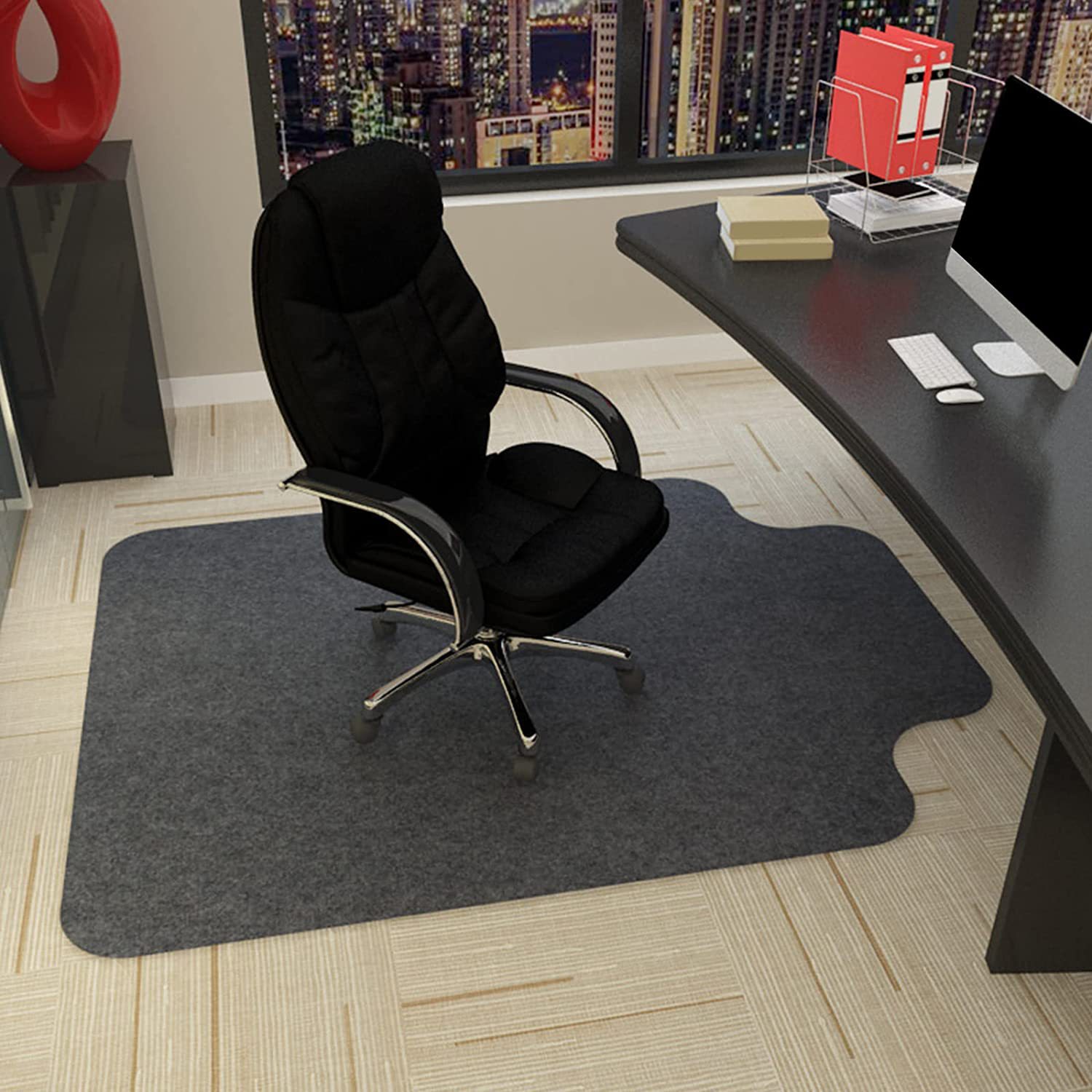 Chair floor mat, office carpet, computer chair mat, household floor mat, silent swivel chair, anti slip foot mat