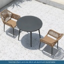 Two Erqi chairs and one 80cm all aluminum round table