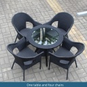 One Table and Four Chairs D