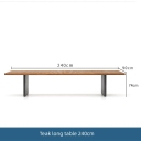 Teak long table 240cm