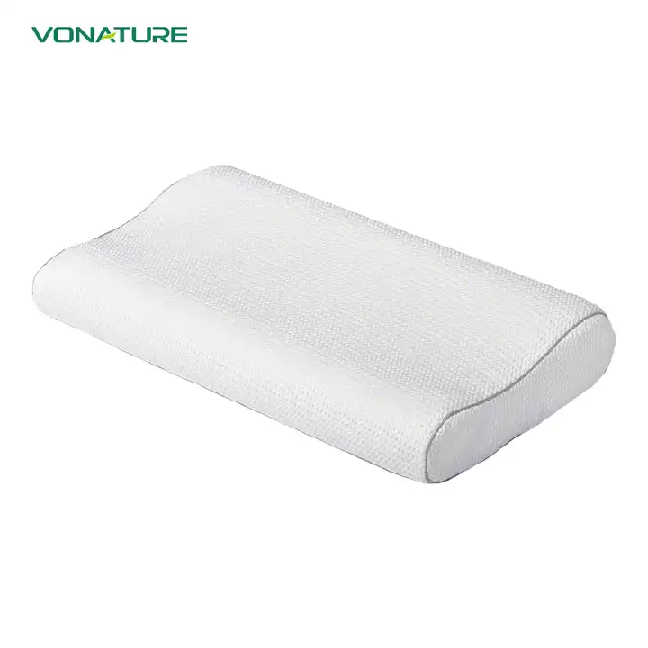 Head Massage Bolster 4D Air Fiber Rectangle Solid Color Pillow with Case