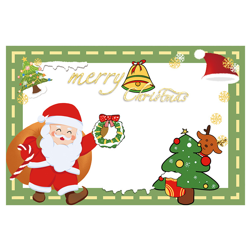 Christmas Floor Mat, Holiday Door Mat, Crystal Velvet Christmas Foot Mat, Cartoon Christmas Carpet Customization