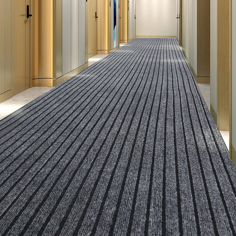 Seven striped floor mats, fully laid commercial offices, fully laid floor mats, entrance mats, corridor carpets, fully laid mats