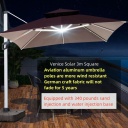 Venice Solar 3m Square  umbrella