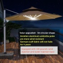 Solar upgraded：3m circular shape  umbrella