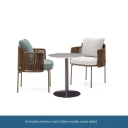 One table and two chairs (60cm marble round table)