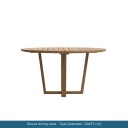 Round dining table - Teak (diameter 120x75cm)