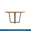 Round dining table - Teak (diameter 150x75cm)