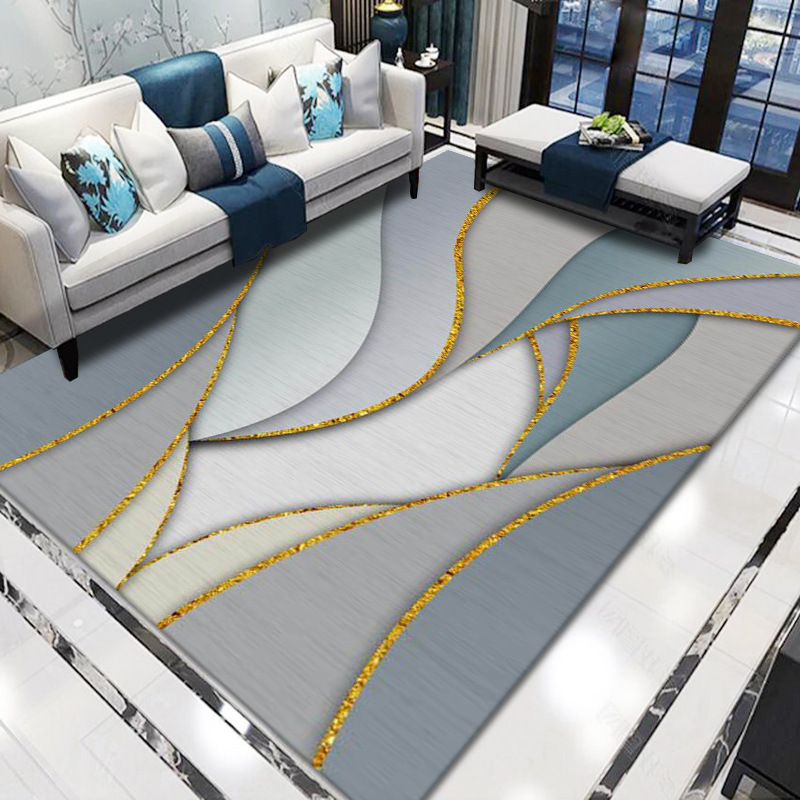 Living room carpet, floor mat, simple and atmospheric Nordic modern printed carpet, bedroom bedside blanket wholesale