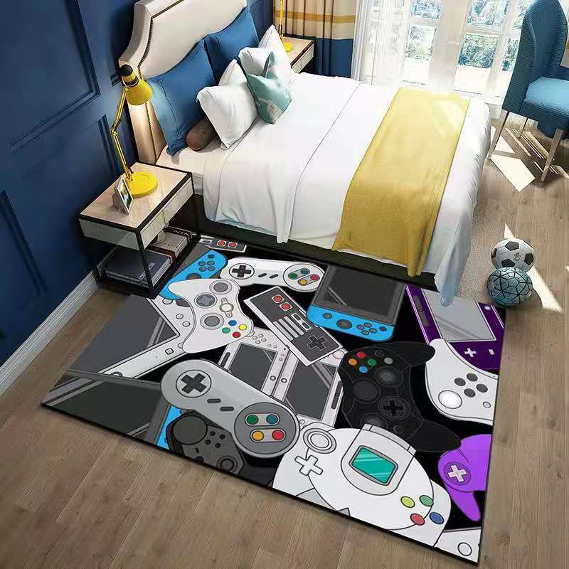 Wholesale of new children's room cartoon floor mats, children's bedroom bedside carpets, game machine patterns, cartoon carpets